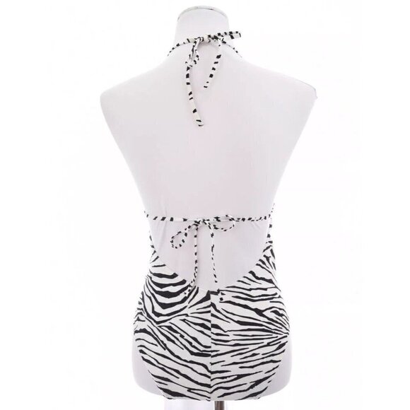Charlie by Matthew Zink MZ One Piece Swimsuit Zebra Print Sz Large - Picture 6 of 9